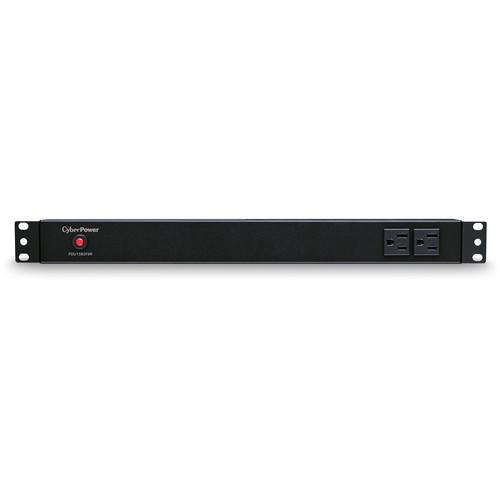 CyberPower 12A 100-125V 50 60Hz PDU Nema 5-15P Plug 8-R 2-F Nema 5-15R OUTS 1U 15