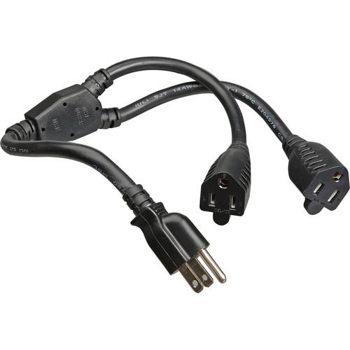 Hosa Technology YAC-406 Grounded Male Edison to Two Grounded Female Edison Y-Cable- 1.5