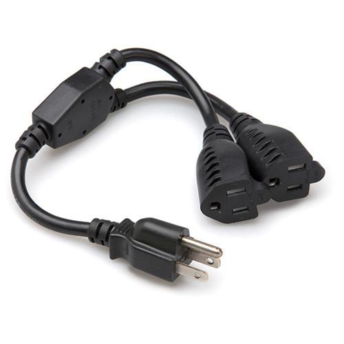 Hosa Technology YAC-407 3-Prong Male to Two 3-Prong Females Y-Power Cable
