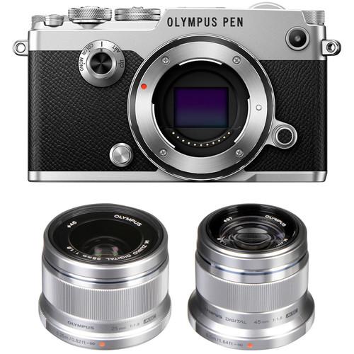 Olympus PEN-F Mirrorless Micro Four Thirds Digital Camera with 25mm and 45mm Lenses Kit