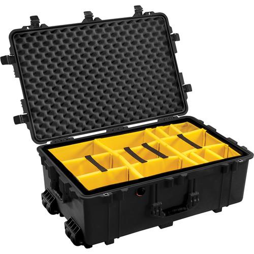 Pelican 1654 Waterproof 1650 Case with Yellow and Black Divider Set