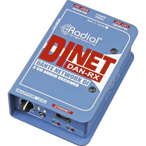Radial Engineering DiNET DAN-RX Dante-Enabled Stereo D A Converter
