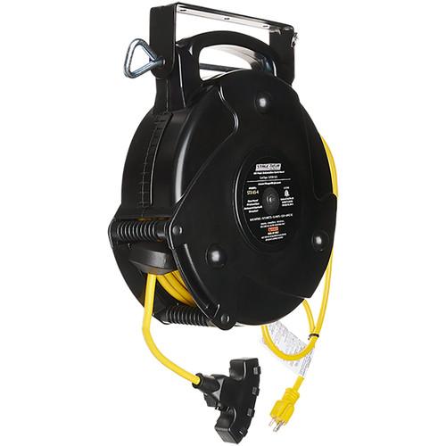 Stage Ninja 12-AWG 4-Outlet Retractable Power Reel with LED Power Indicator and Circuit Breaker