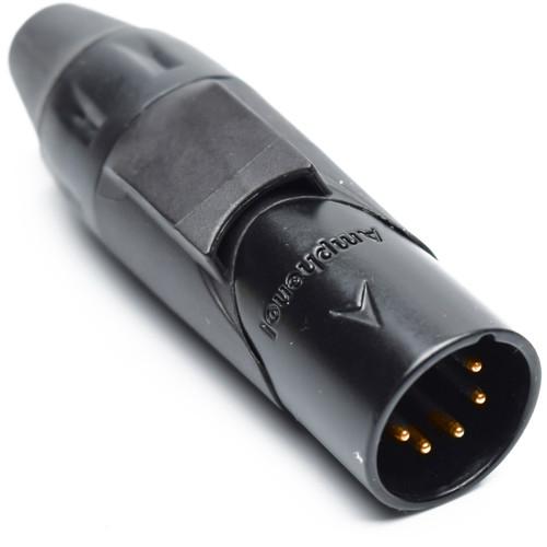 Amphenol AX Series 5-Pin XLRM Cable Connector with Marking Sleeve