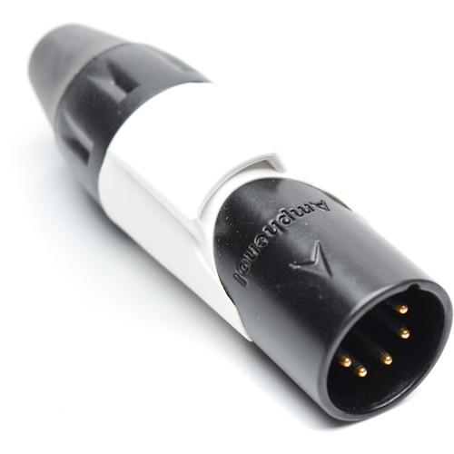 Amphenol AX Series 5-Pin XLRM Cable Connector with Marking Sleeve
