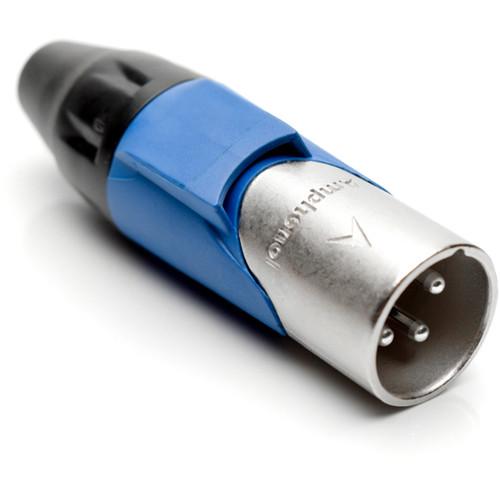 Amphenol AX3M6M 3-Pole Male XLR Connector with Silver Contacts and Satin-Nickel Finish