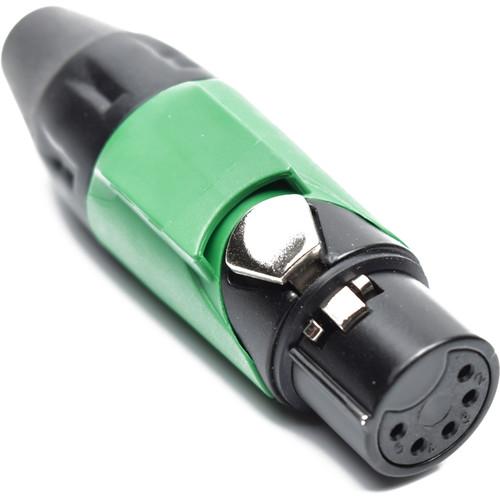 Amphenol AX5FB5M-AU 5-Pole Female XLR Cable Connector with Gold Contacts and Black Finish