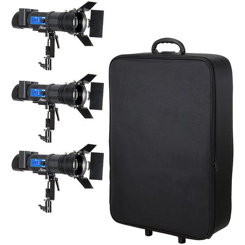 FotodioX Pro Popspot Ultra 50 Bi-Color LED 3-Light Kit with Rolling Case
