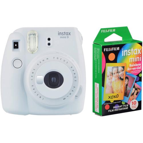 FUJIFILM INSTAX Mini 9 Instant Film Camera with Rainbow Instant Film Kit