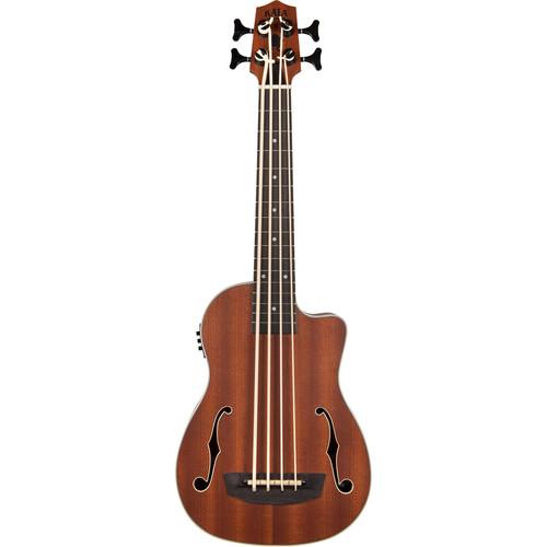 KALA UBASS-JYMN-FS Journeyman Acoustic Electric U·Bass with F-Holes and Padded Gig Bag
