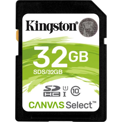 Kingston 32GB Canvas Select UHS-I SDHC Memory Card