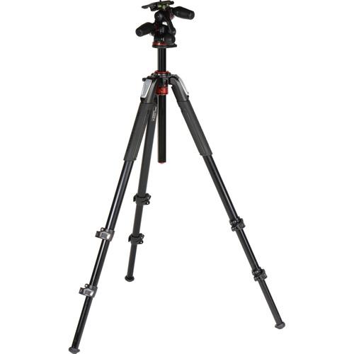 Manfrotto MT055XPRO3-3W Aluminum Tripod with 3-Way Pan Tilt Head