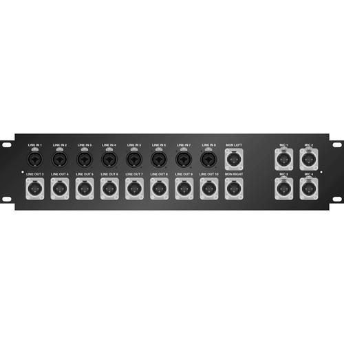Pro Co Sound 2 RU Labeled Panel with 8 W 8 Combo Jack & 8 DMN XLR Male to Dual 25-Pin Sub-D Male Connectors 2.5