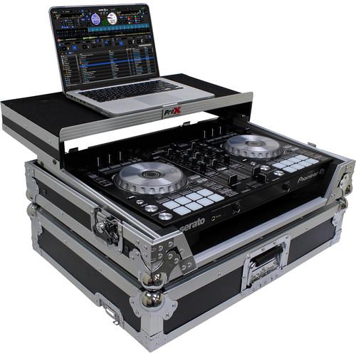 ProX Flight Case for Pioneer DDJ-SR2 Controller with Laptop Shelf and LED Kit