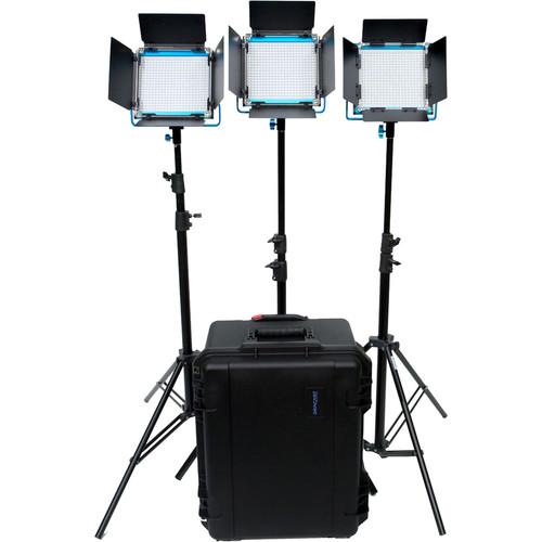 Dracast S-Series LED500 Plus Daylight LED 3-Light Kit with V-Mount Battery Plates
