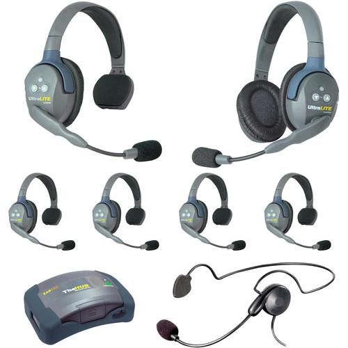 Eartec HUB751CYBEU UltraLITE 7-Person HUB Intercom System with Cyber Headset