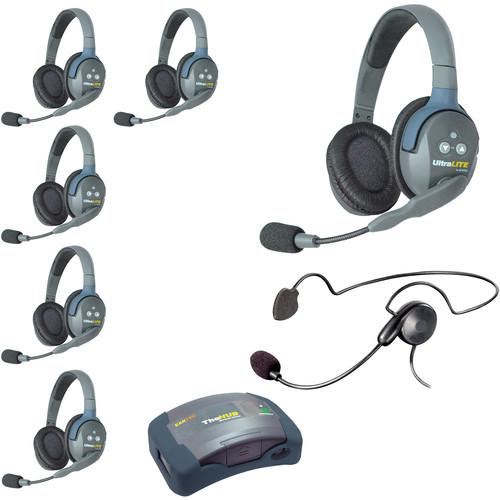 Eartec HUB7DCYBEU UltraLITE 7-Person HUB Intercom System with Cyber Headset