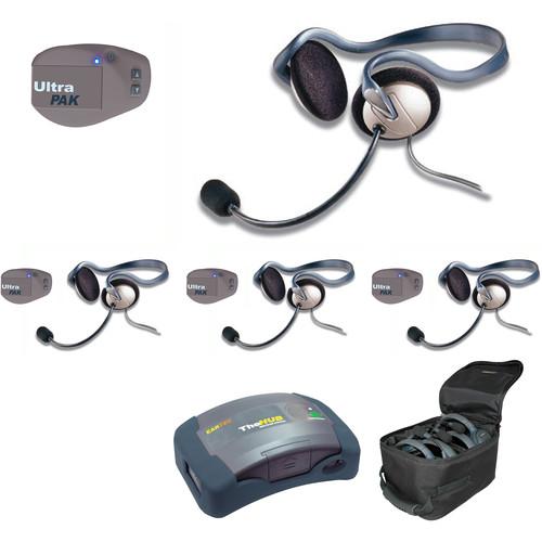 Eartec UPMON4 UltraPAK 4-Person HUB Intercom System with Monarch Headset