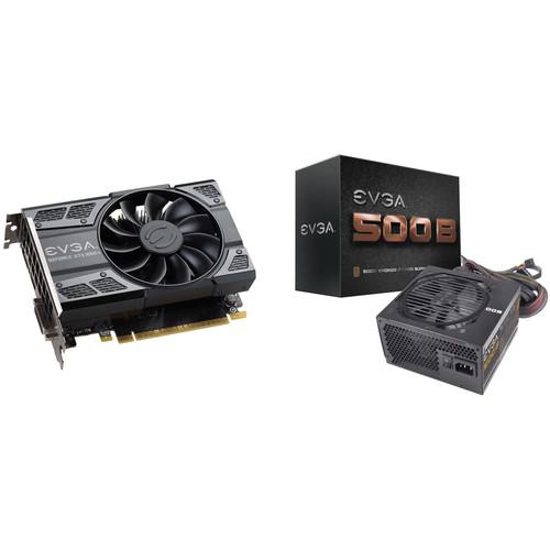 EVGA GeForce GTX 1050 Ti SC GAMING Graphics Card & 500B 500W 80 Plus Bronze Power Supply Kit