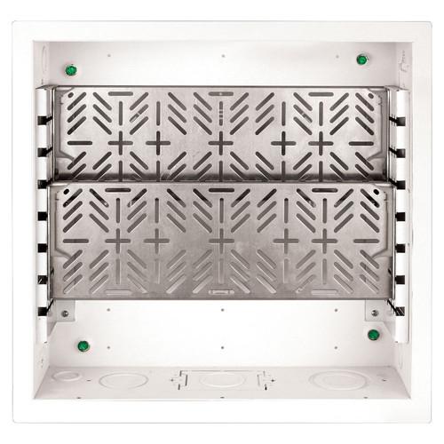 FSR Large Open-Style Wall Box with 2 Equipment Shelves & Finished Trim Ring