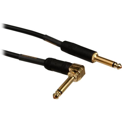 Mogami Gold Instrument Straight 1 4" Male to Right-Angle 1 4" Male Instrument Cable
