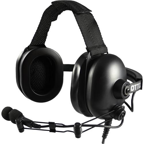 Otto Engineering Heavy-Duty Behind-the-Head Dual-Speaker Standard PTT - IS ATEX Approved Headset with CM Multi-Pin Connector for Icom Radios