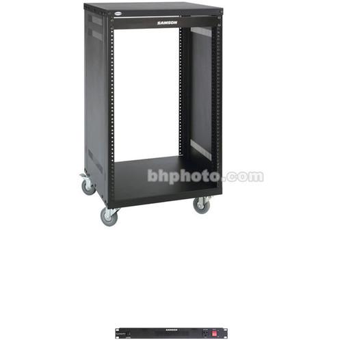 Samson Universal Equipment Rack with PowerStrip PS15 Power Distributor