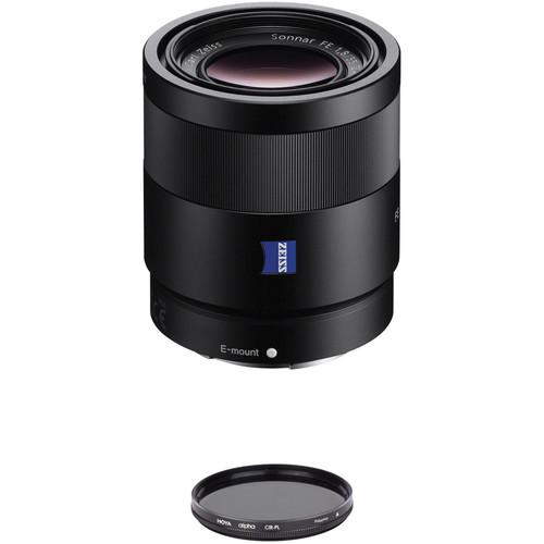 Sony Sonnar T* FE 55mm f 1.8 ZA Lens with Circular Polarizer Kit