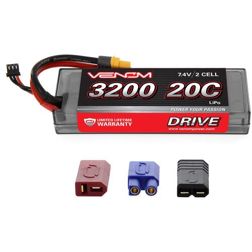 Venom Group Venom 20C 2S 3200mAh 7.4V Hard Case Lipo Battery With Universal Plug System