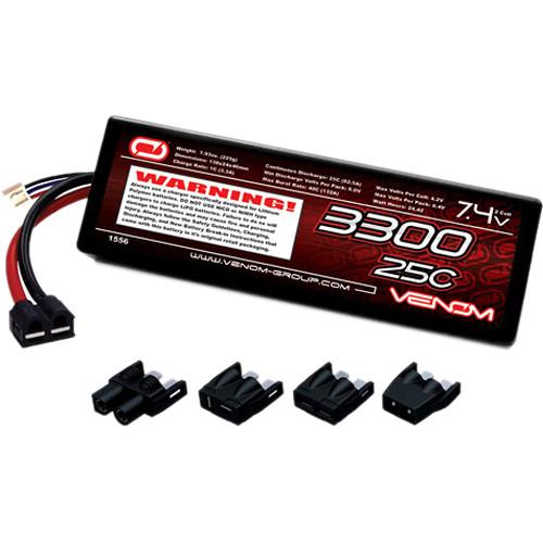Venom Group Venom 25C 2S 3300mAh 7.4V Hard Case Lipo Battery With Universal Plug System