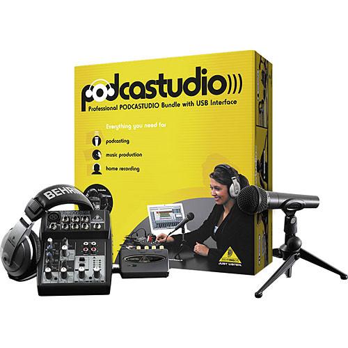 Behringer PODCASTUDIO USB - Complete Podcasting Bundle with USB Audio Interface