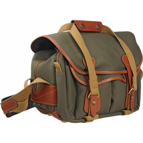 Billingham 225 Shoulder Bag Sage Green with Tan Leather Trim