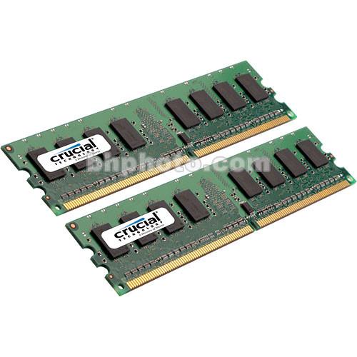 Crucial 2GB DIMM Desktop Memory Upgrade Kit, Crucial, 2GB, DIMM, Desktop, Memory, Upgrade, Kit