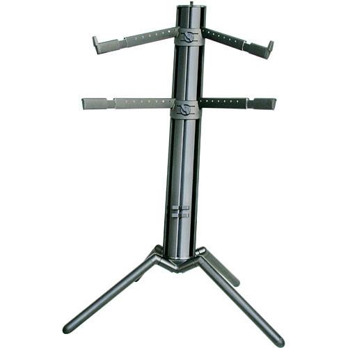 K&M 18860 Spider-Pro Double-Tier Keyboard Stand with Microphone Boom Connection and Tilt Action