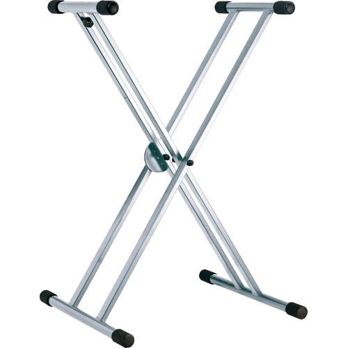 K&M 18990 Rick - Double Brace Keyboard X-Stand with Quick Release Height Adjustment
