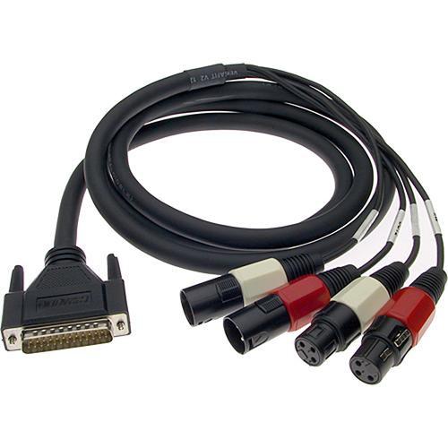 Lynx Studio Technology CBL-L22Audio DB-25 Male to 2 XLR Male & 2 XLR Female Audio Cable for L22 Audio Card - 6
