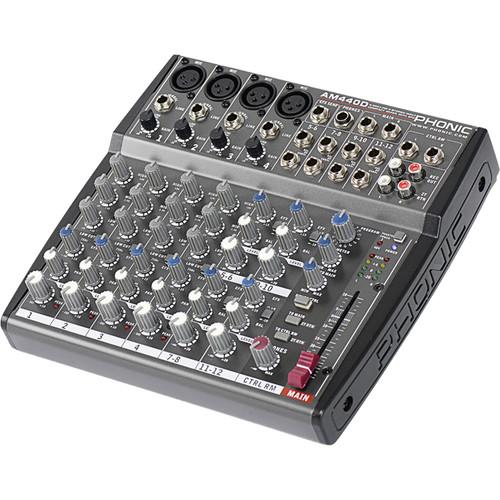 Phonic AM 440D 4-Mic Line 4-Stereo Input Compact Mixer with DFX