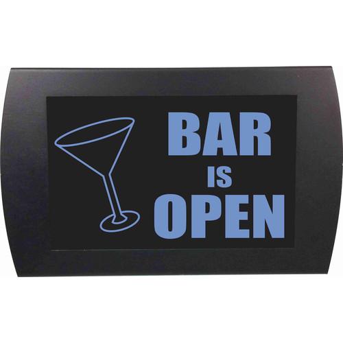 American Recorder BAR IS OPEN Indicator Sign with LEDs