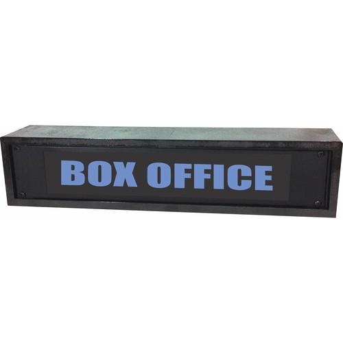 American Recorder BOX OFFICE Rackmount Indicator Sign with LEDs and Black Enclosure
