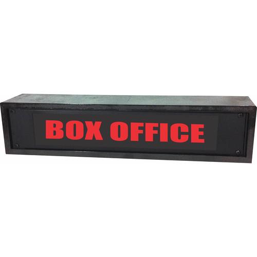 American Recorder BOX OFFICE Rackmount Indicator Sign with LEDs and Black Enclosure