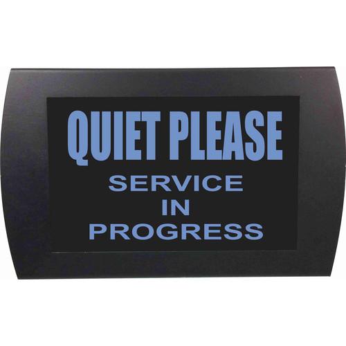 American Recorder QUIET PLEASE SERVICE IN PROGRESS Indicator Sign with LEDs