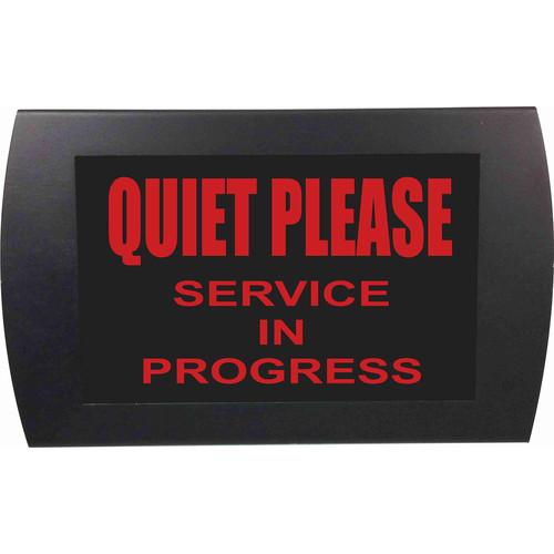 American Recorder QUIET PLEASE SERVICE IN PROGRESS Indicator Sign with LEDs