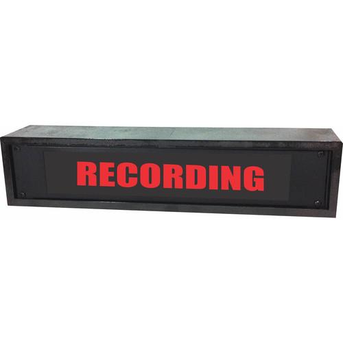 American Recorder RECORDING Rackmount Indicator Sign with LEDs and Black Enclosure
