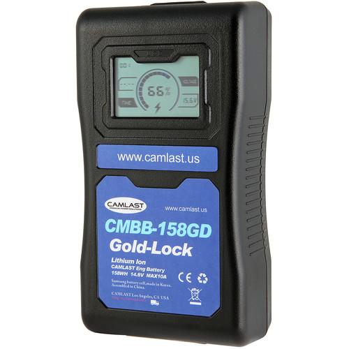 CAMLAST 158Wh 14.8V Gold Mount Battery with LCD Display for Professional Camcorders & VTRs