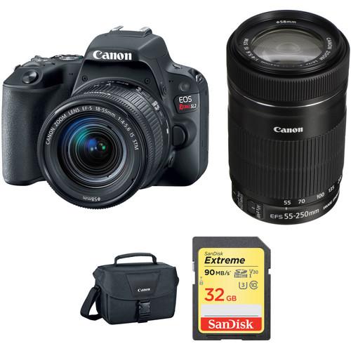 Canon EOS Rebel SL2 DSLR Camera with 18-55mm and 55-250mm Lenses Kit