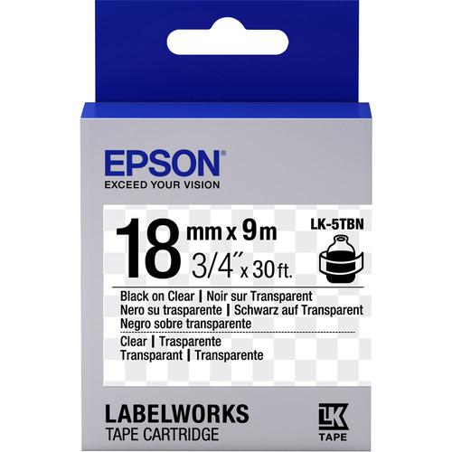 Epson LabelWorks Clear LK Tape Black on Clear Cartridge