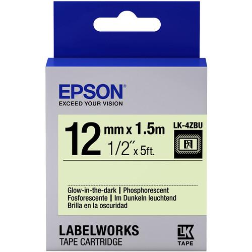 Epson LabelWorks Glow-in-the-Dark LK Tape Black on Glow-in-Dark Cartridge