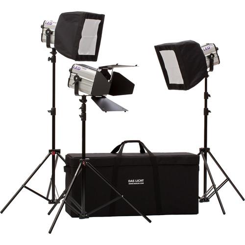 Hedler Profilux LED650 LED1000 3-Light Video Pro Kit
