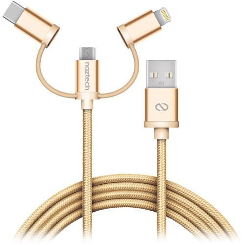 Naztech Braided 3-in-1 Hybrid USB Cable