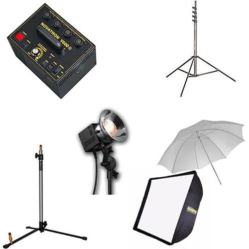 Novatron V-600D 3-Head Kit with Umbrella and Softbox